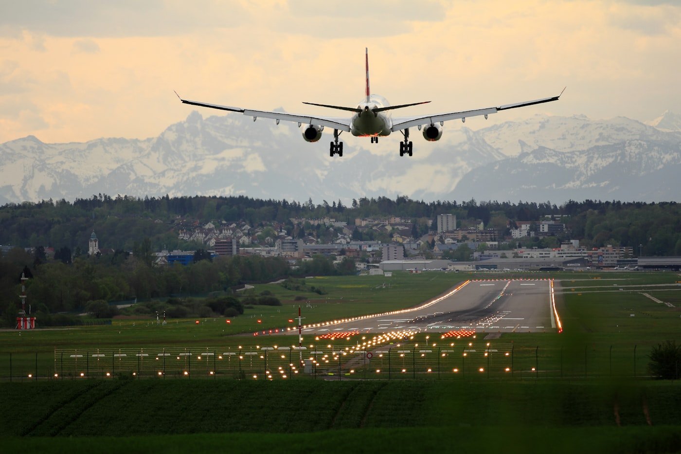 Aircraft ascending into the sky